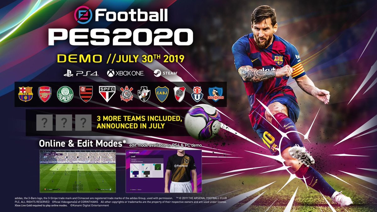 PES 2020 試用版將於本月推出